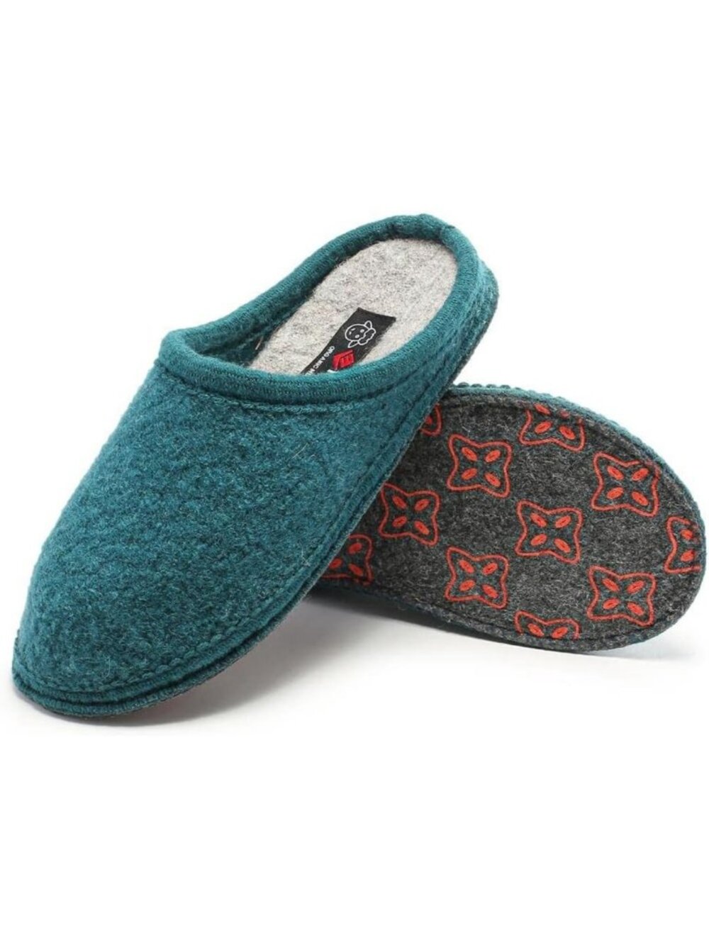 Cozy Boiled Wool Clog Slippers for Women - Breathable, Sweat-Free Indoor/Outdoor